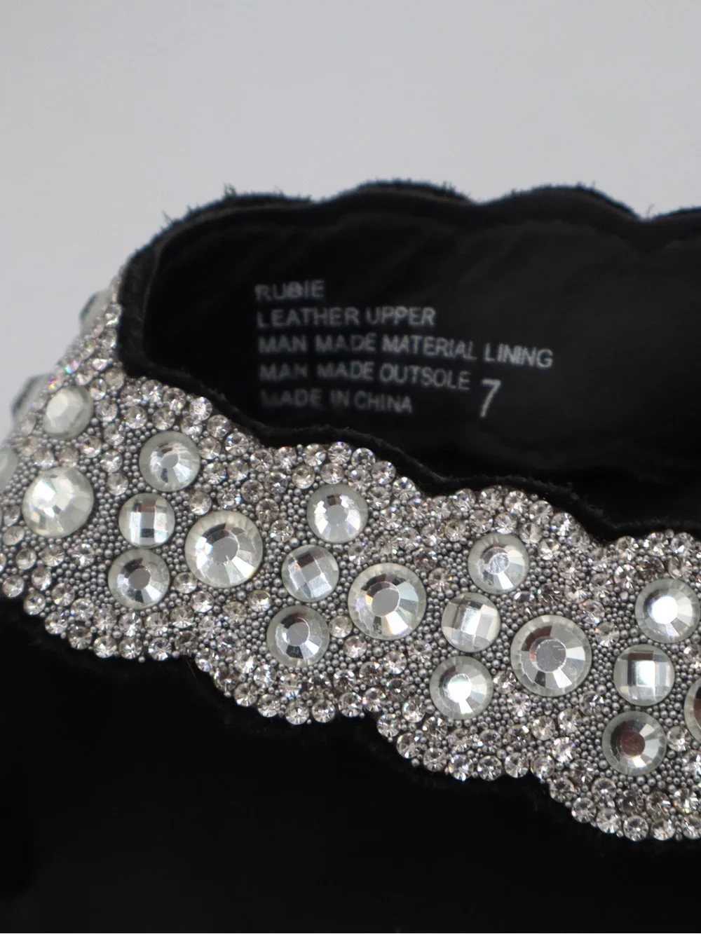 Yellow Box Black Jeweled Thong Sandals - Picture 5 of 7